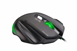 Herní myš C-TECH Akantha (GM-01G), herní, zelené podsvícení, 2400DPI, USB