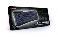 Herní klávesnice C-TECH Nereus (GKB-13), CZ/SK, 3 barvy podsvícení, USB