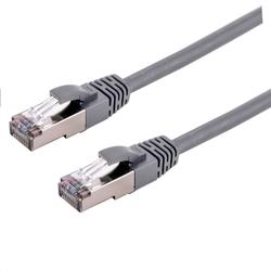 Patchcord Cat6a, S/FTP, šedý, 15m